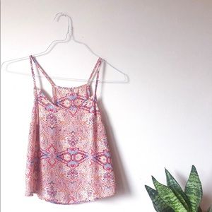 Summer tank with vibrant pattern